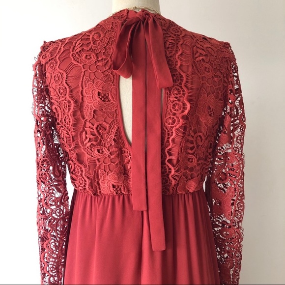 ASOS Women’s Rust Lace Maxi Maternity Dress 4 XS - Picture 6 of 14